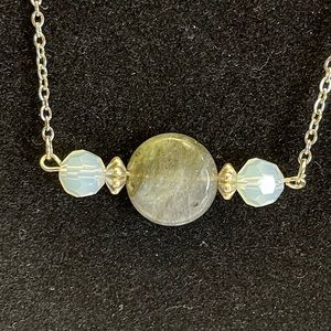 Melonie- Labordorite and Opalite pendant